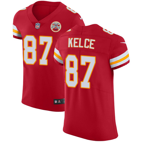 Nike Chiefs #87 Travis Kelce Red Team Color Men's Stitched NFL Vapor Untouchable Elite Jersey - Click Image to Close